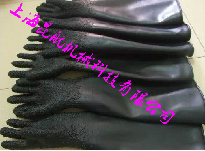 济南加厚橡胶喷砂手套 65公分长乳胶喷砂手套 除锈喷砂手套  移动喷砂手套  耐磨喷砂手套