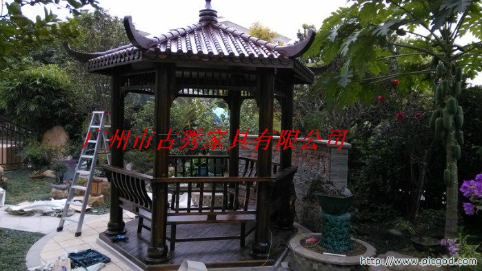 仿古欧式亭子,木制景观亭子 仿古景观亭子