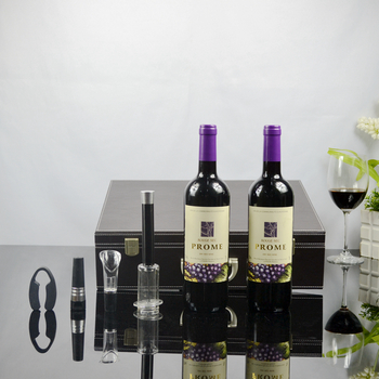 热销高档酒具 双支酒箱含气压开瓶器4件套 可订制logo  红酒酒箱  酒箱套装