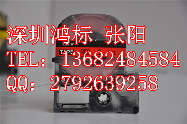 锦宫红色标签机色带SC6R 6mm宽红底黑字  锦宫标签机色带  锦宫原装色带  锦宫国产标签带
